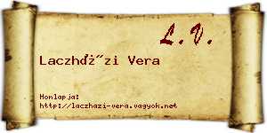 Laczházi Vera névjegykártya